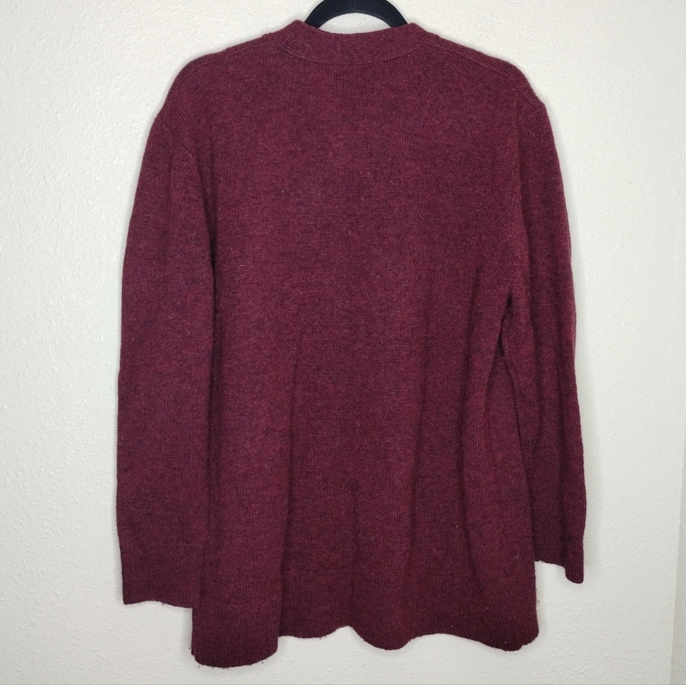 Pendleton Burgundy Shetland Wool Cardigan Sweater Men's Size Medium - Picture 4 of 6